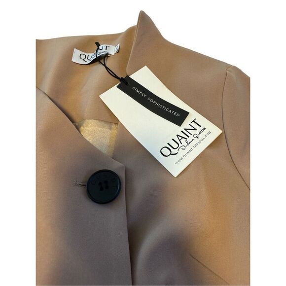 Quaint size 34 tan brown button jacket - NWT - Picture 5 of 13